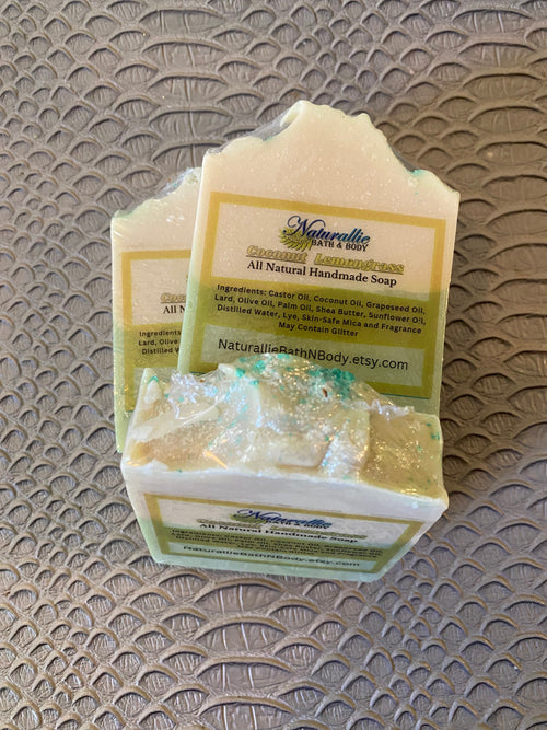 Coconut Lemongrass Handmade Soap Bar