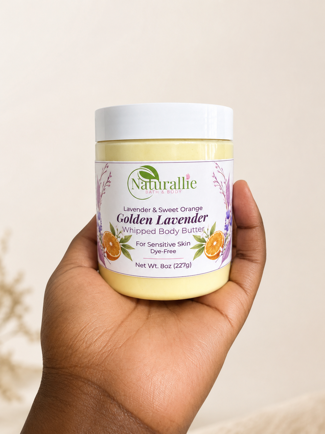 Golden Lavender Whipped Body Butter | Deep Moisture for Sensitive Skin