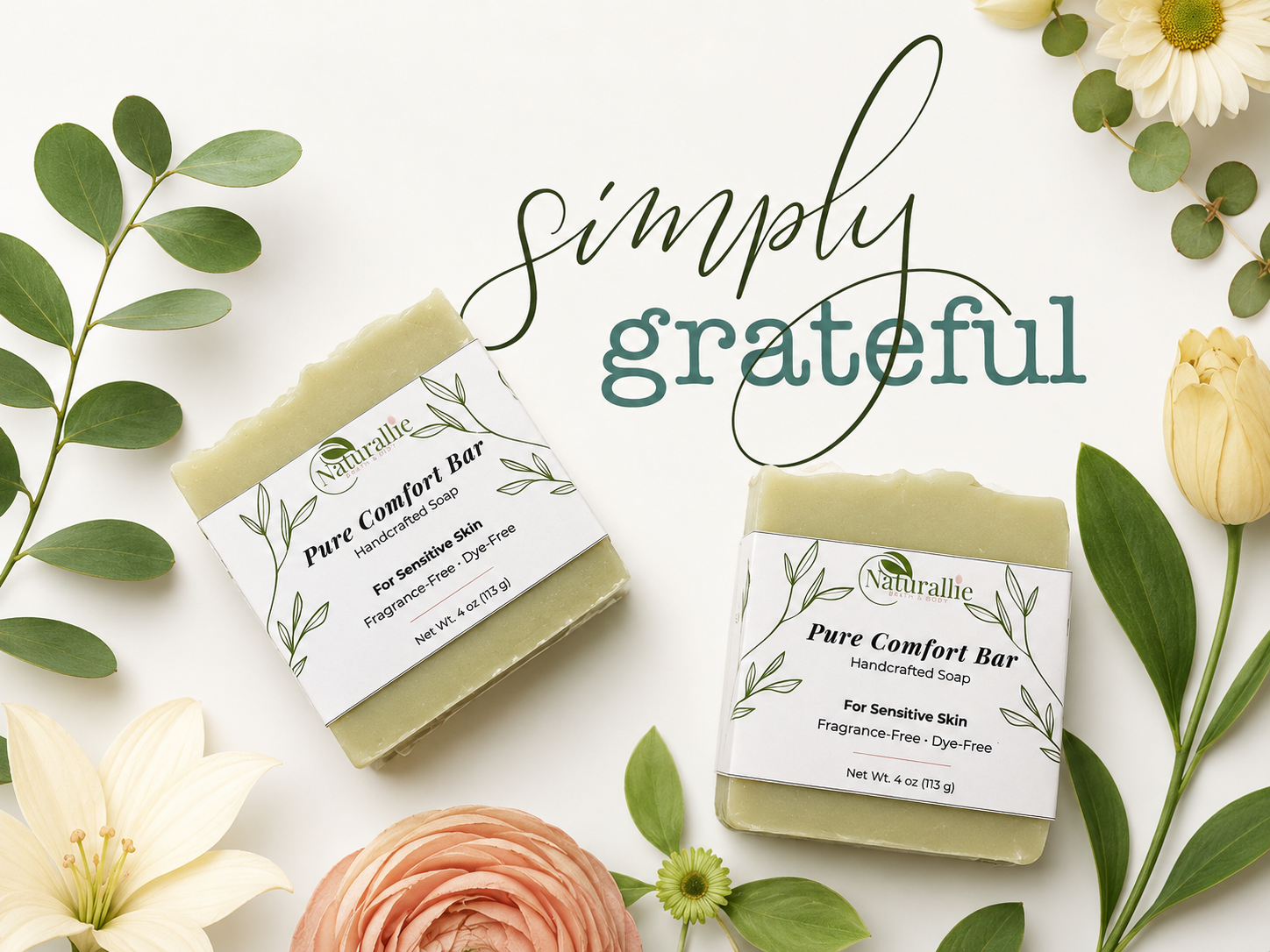 Pure Comfort Soap Bar (Gentle & Fragrance-Free)