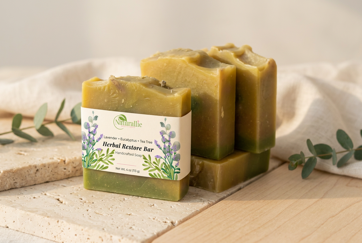Herbal Restore Bar labeled hero image