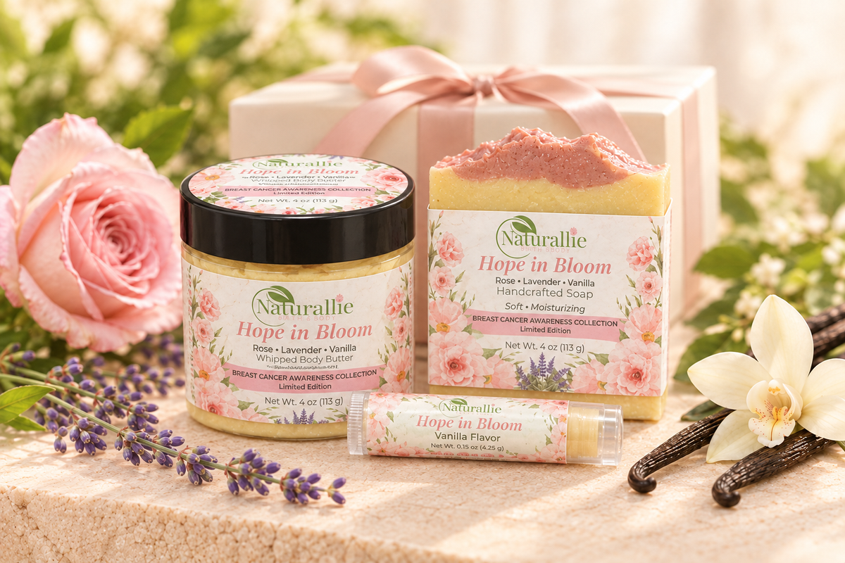 Hope in Bloom gift set with a cream gift box