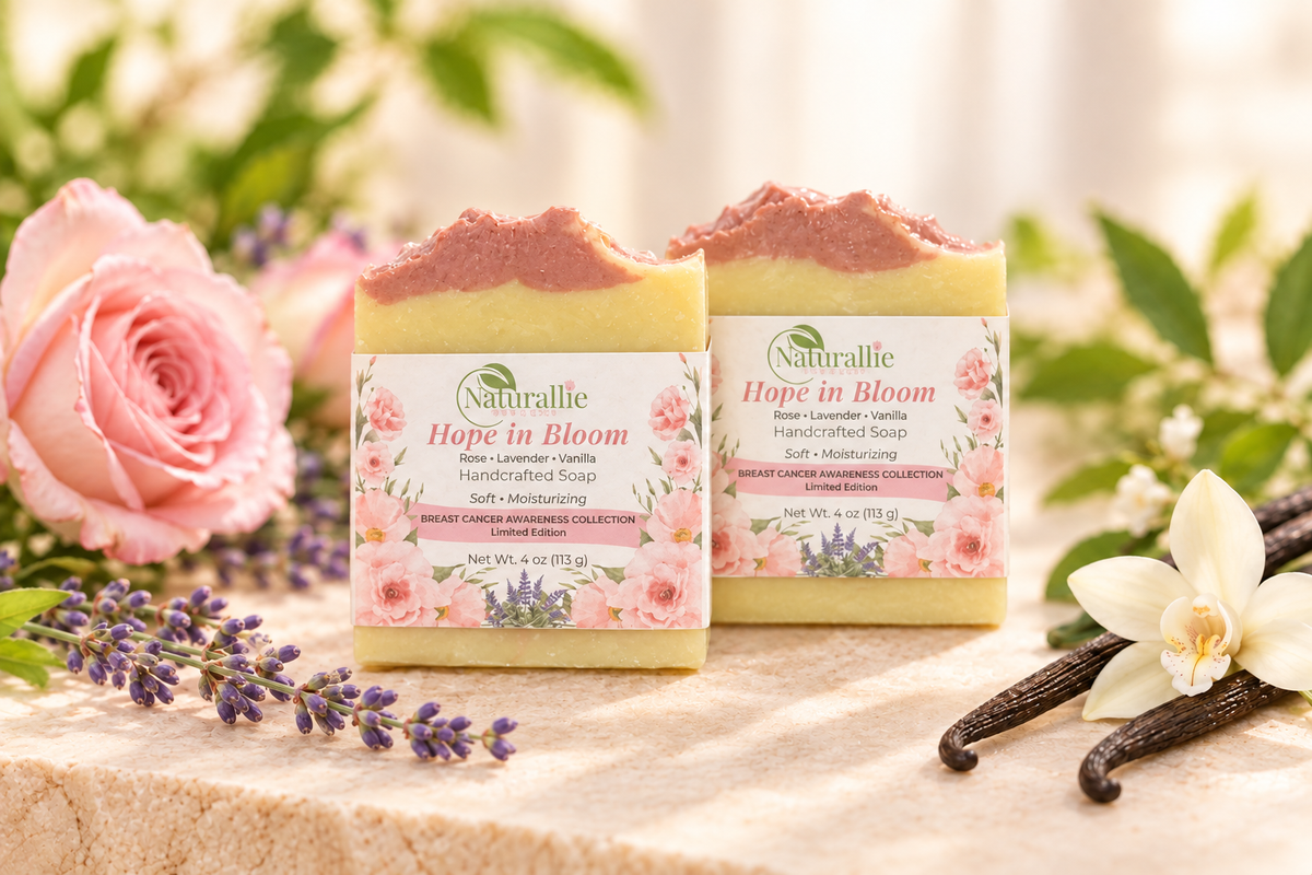 Hope in Bloom soap photo styled to match the listing