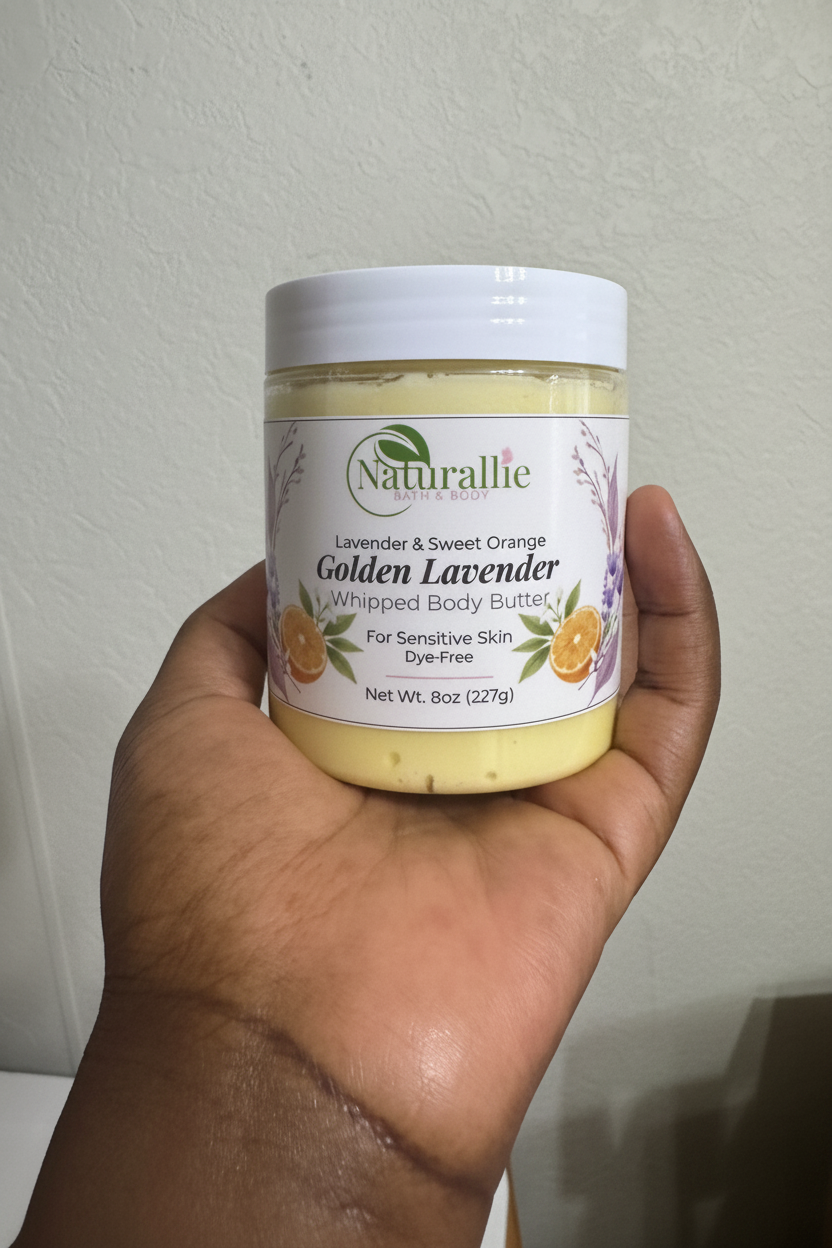Golden Lavender Whipped Body Butter | Deep Moisture for Sensitive Skin
