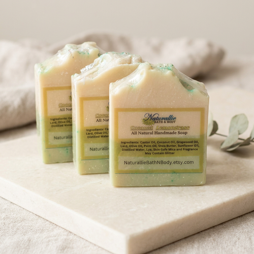 Coconut Lemongrass Handmade Soap Bar